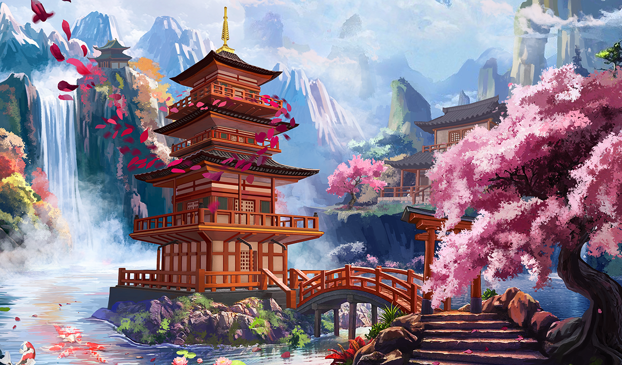 Cherry Blossom Village - MerchMotten