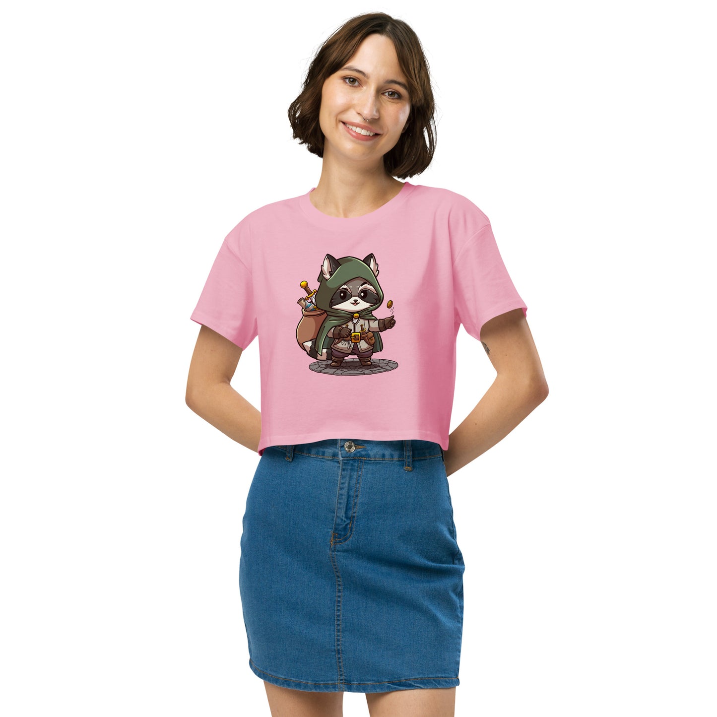 Waschbär Dieb - Crop T-Shirt