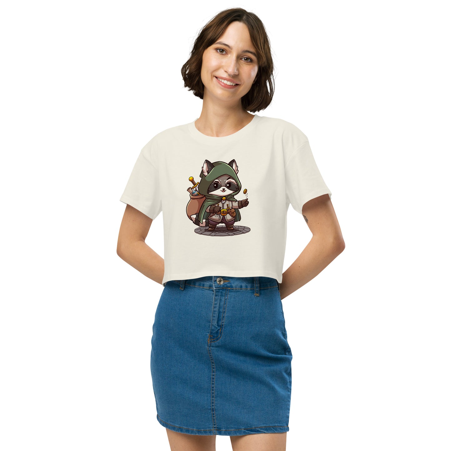 Waschbär Dieb - Crop T-Shirt