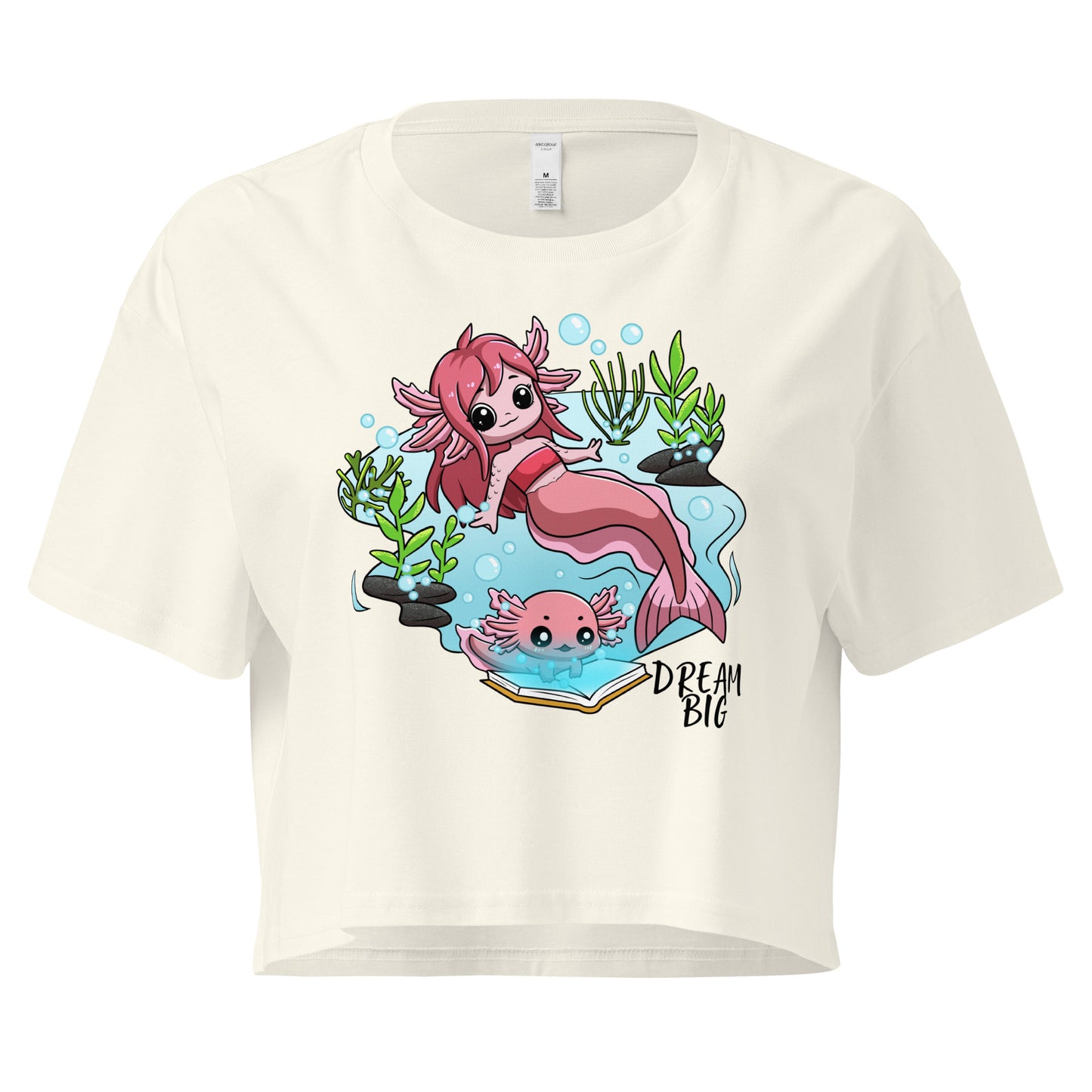 Axolotl Dream Big - Crop T-Shirt