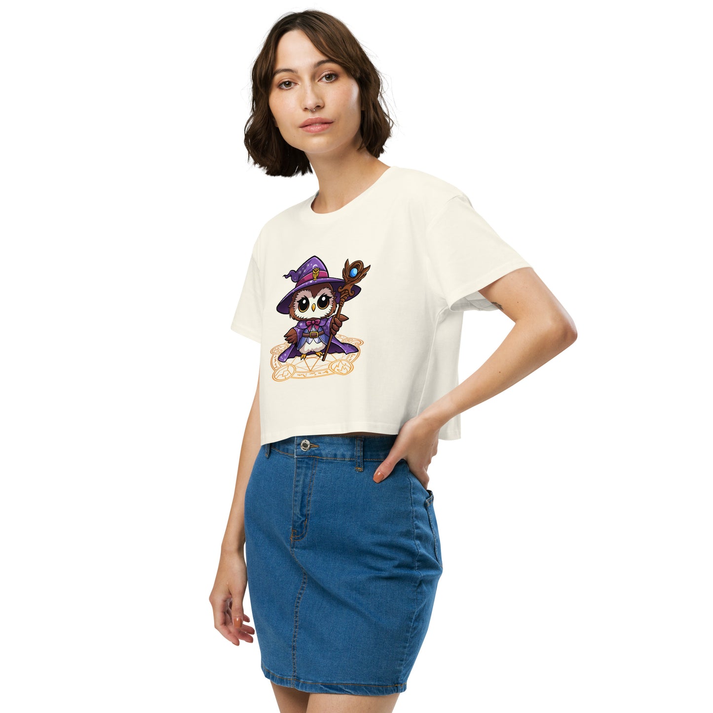 Eule Magier - Crop T-Shirt