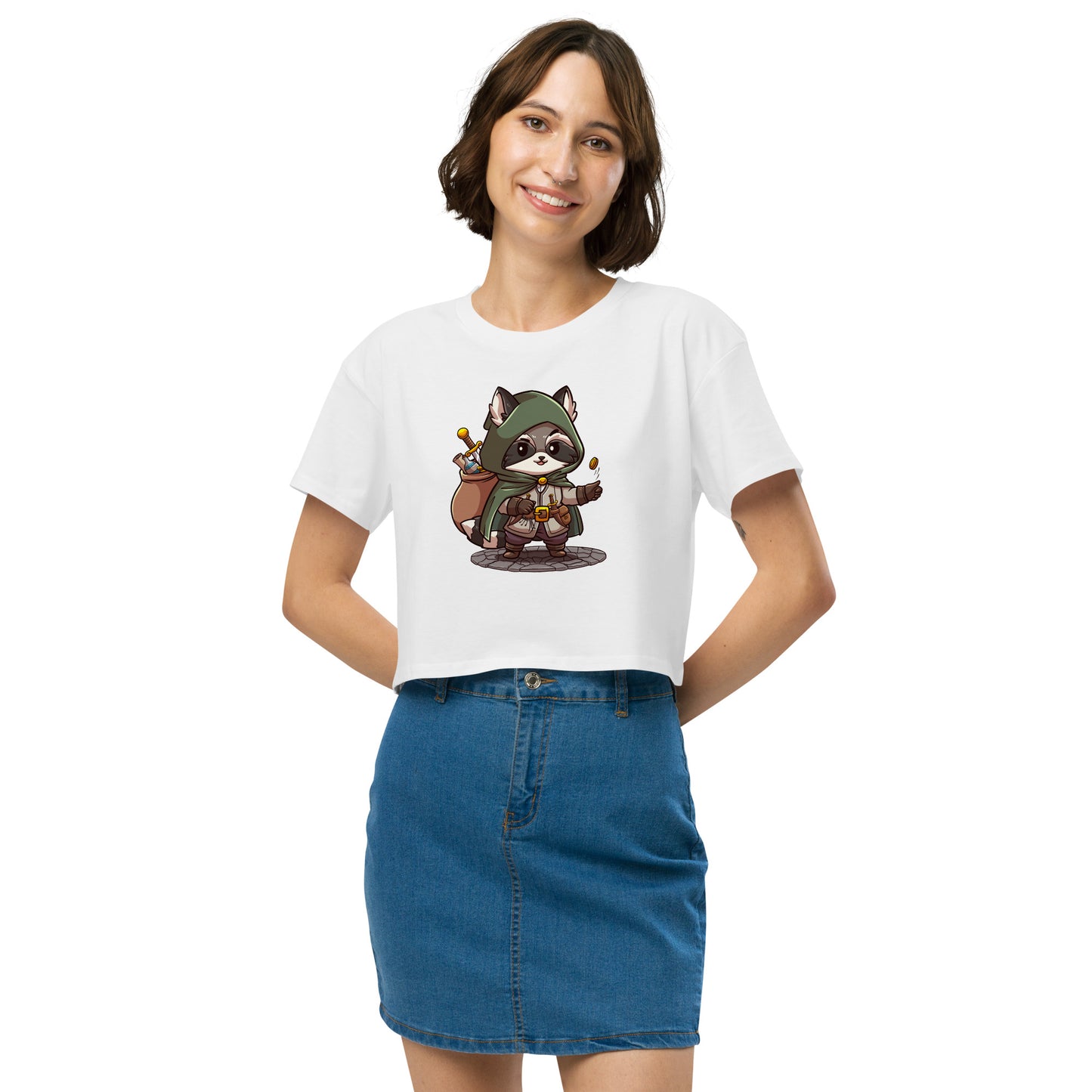 Waschbär Dieb - Crop T-Shirt