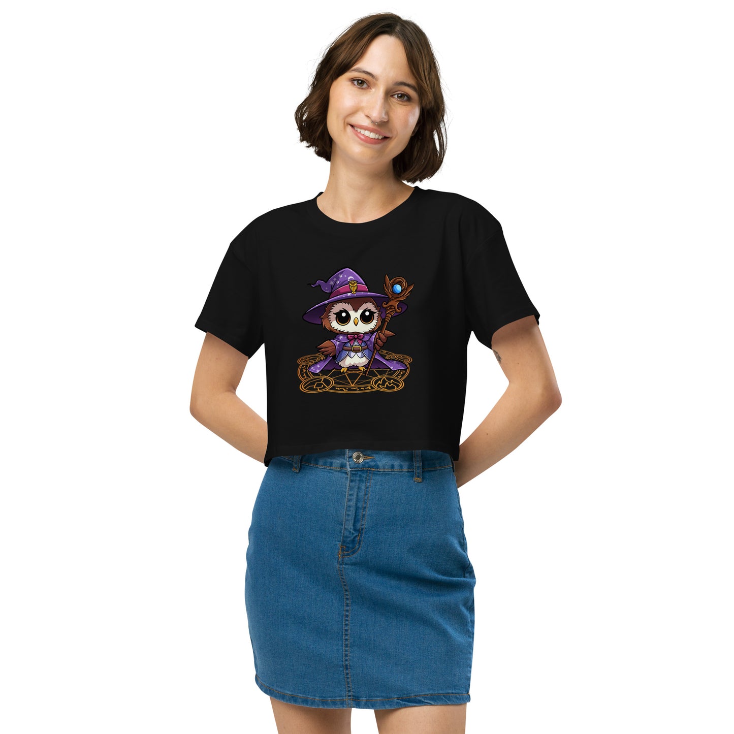 Eule Magier - Crop T-Shirt