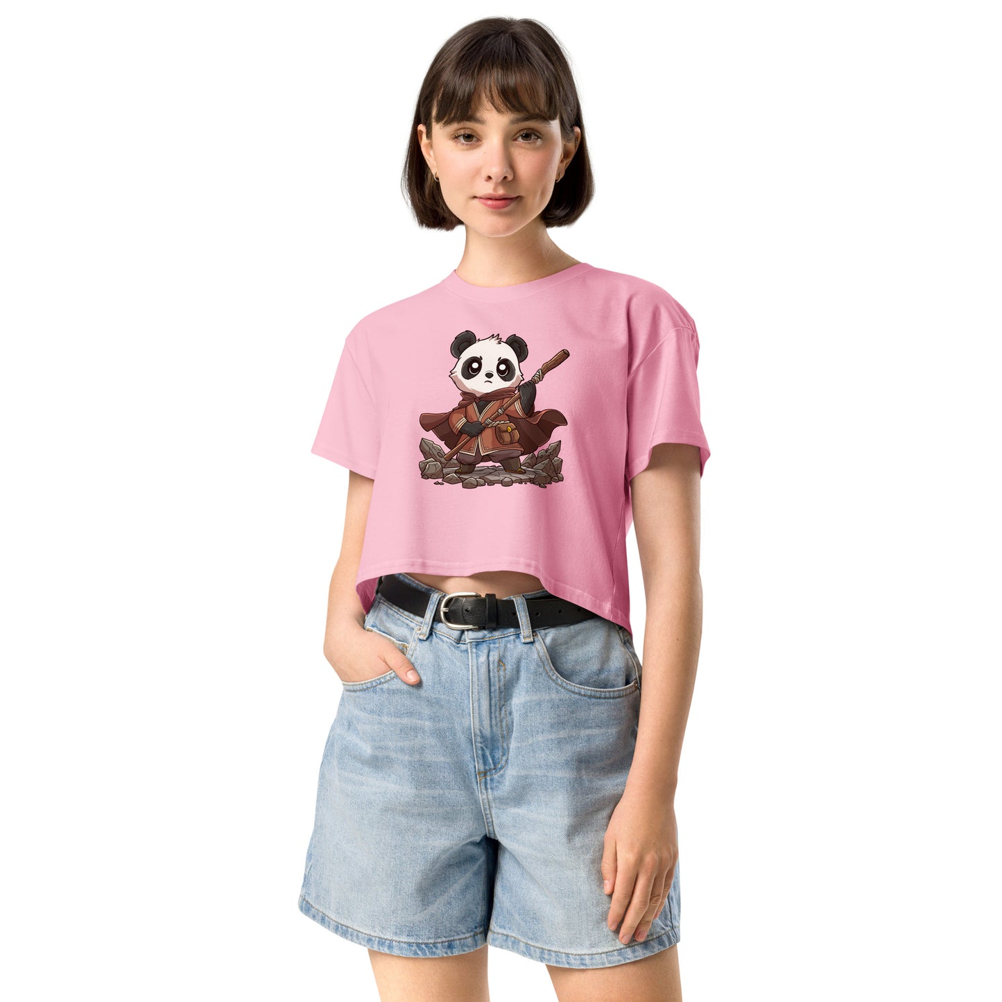 Panda Monk - Crop T-Shirt