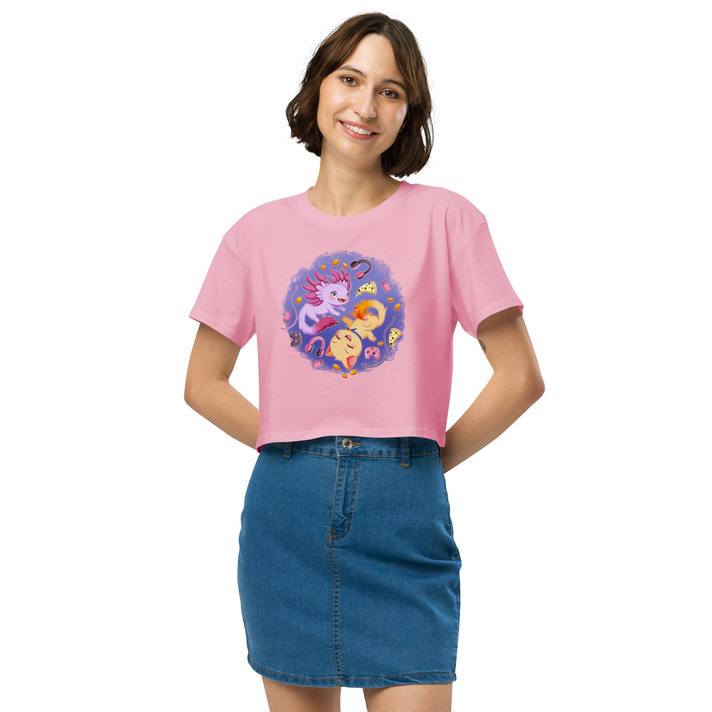 Axolotl x Kitten - Crop T-Shirt