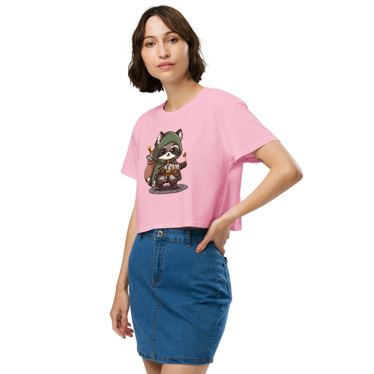Waschbär Dieb - Crop T-Shirt