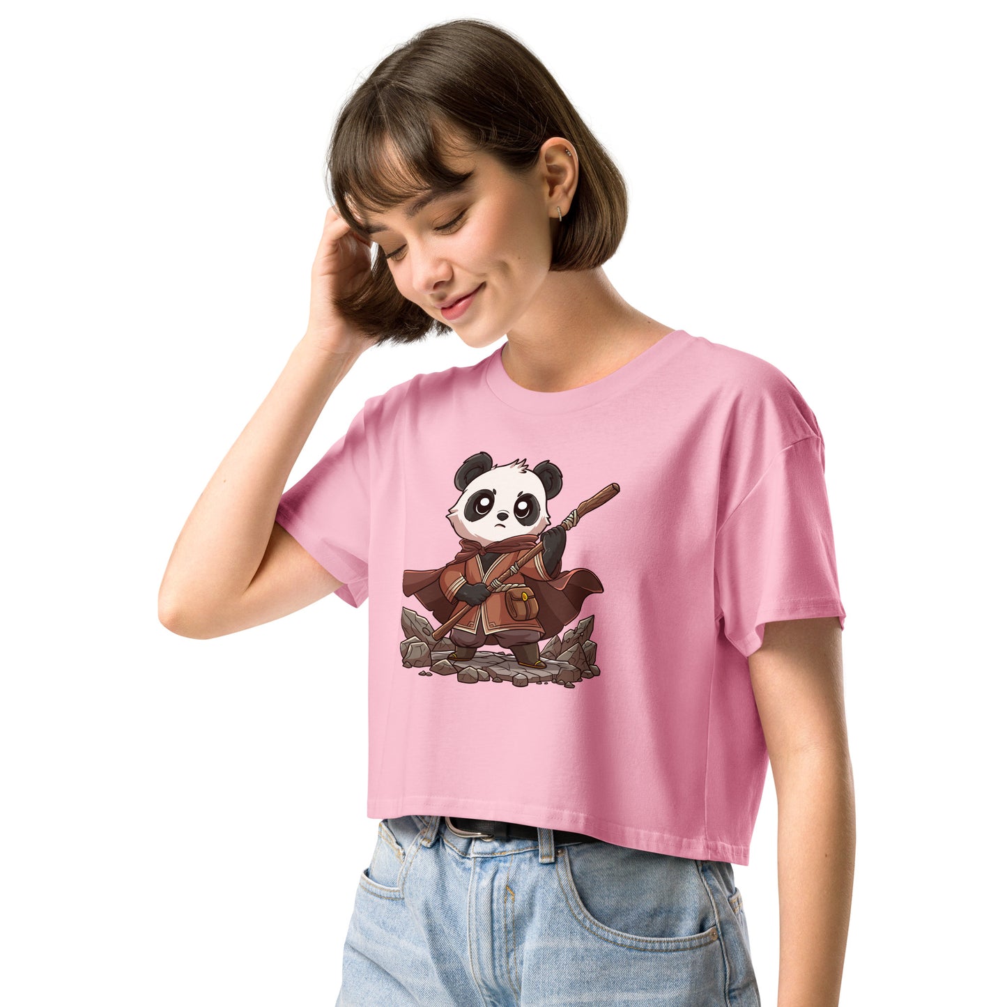 Panda Monk - Crop T-Shirt