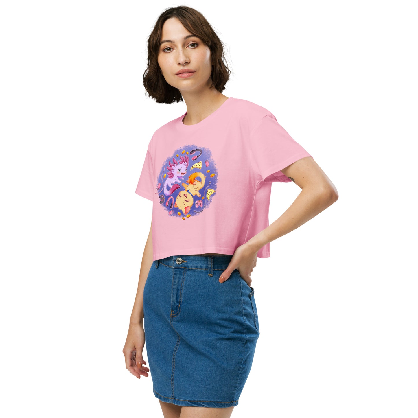 Axolotl x Kitten - Crop T-Shirt
