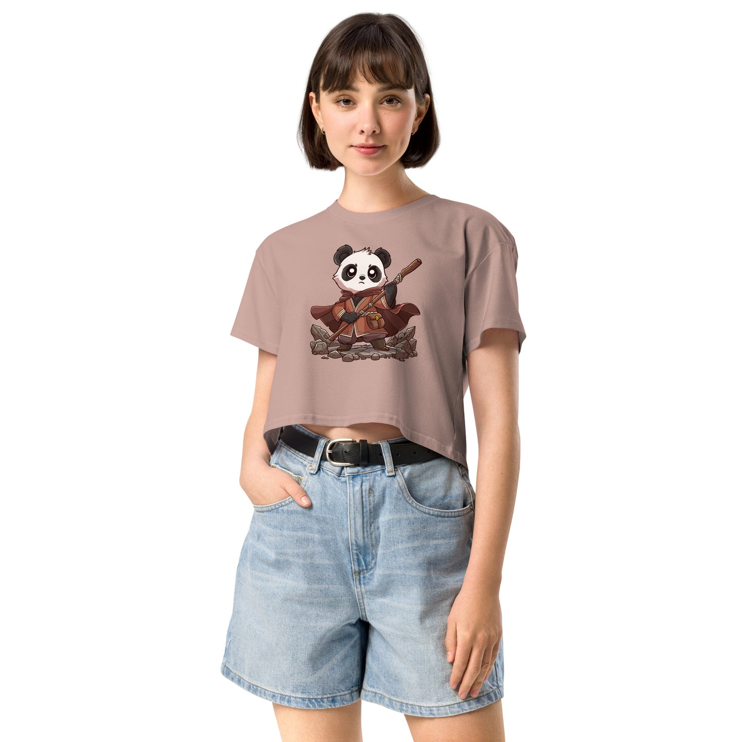 Panda Monk - Crop T-Shirt