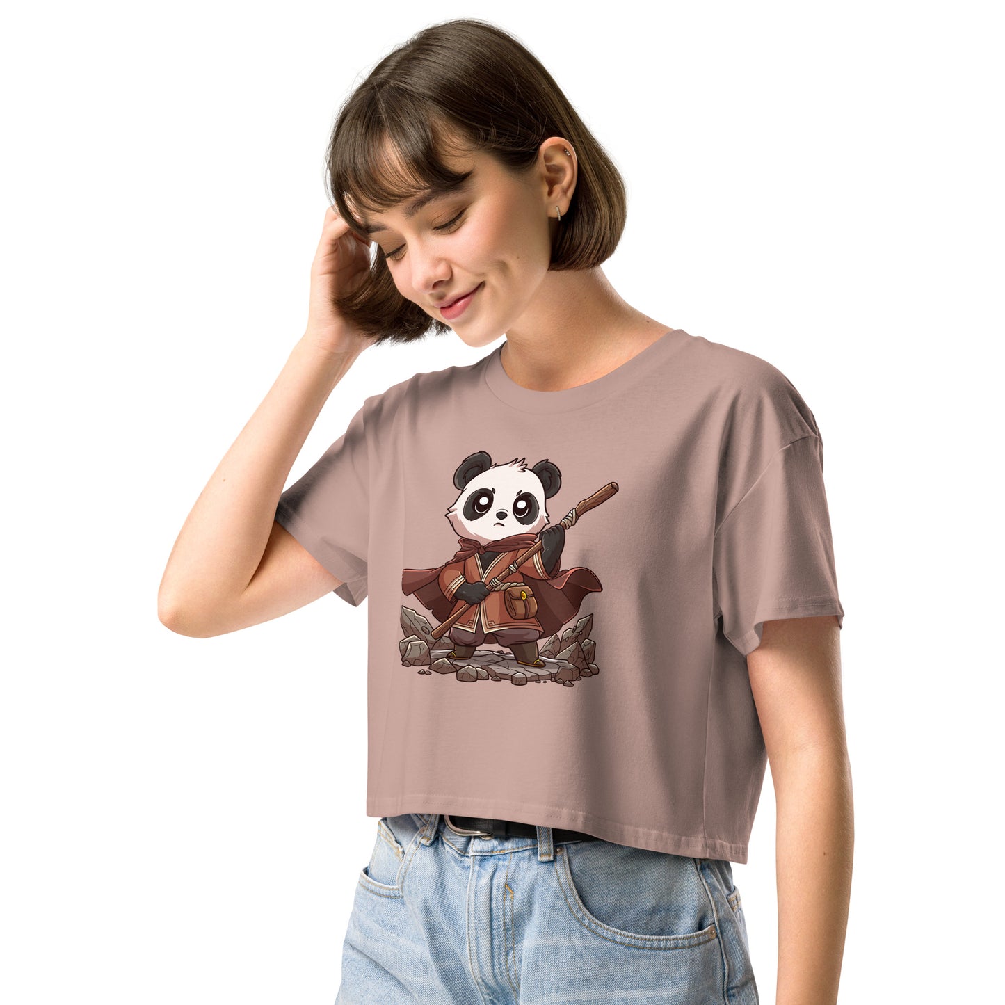 Panda Monk - Crop T-Shirt