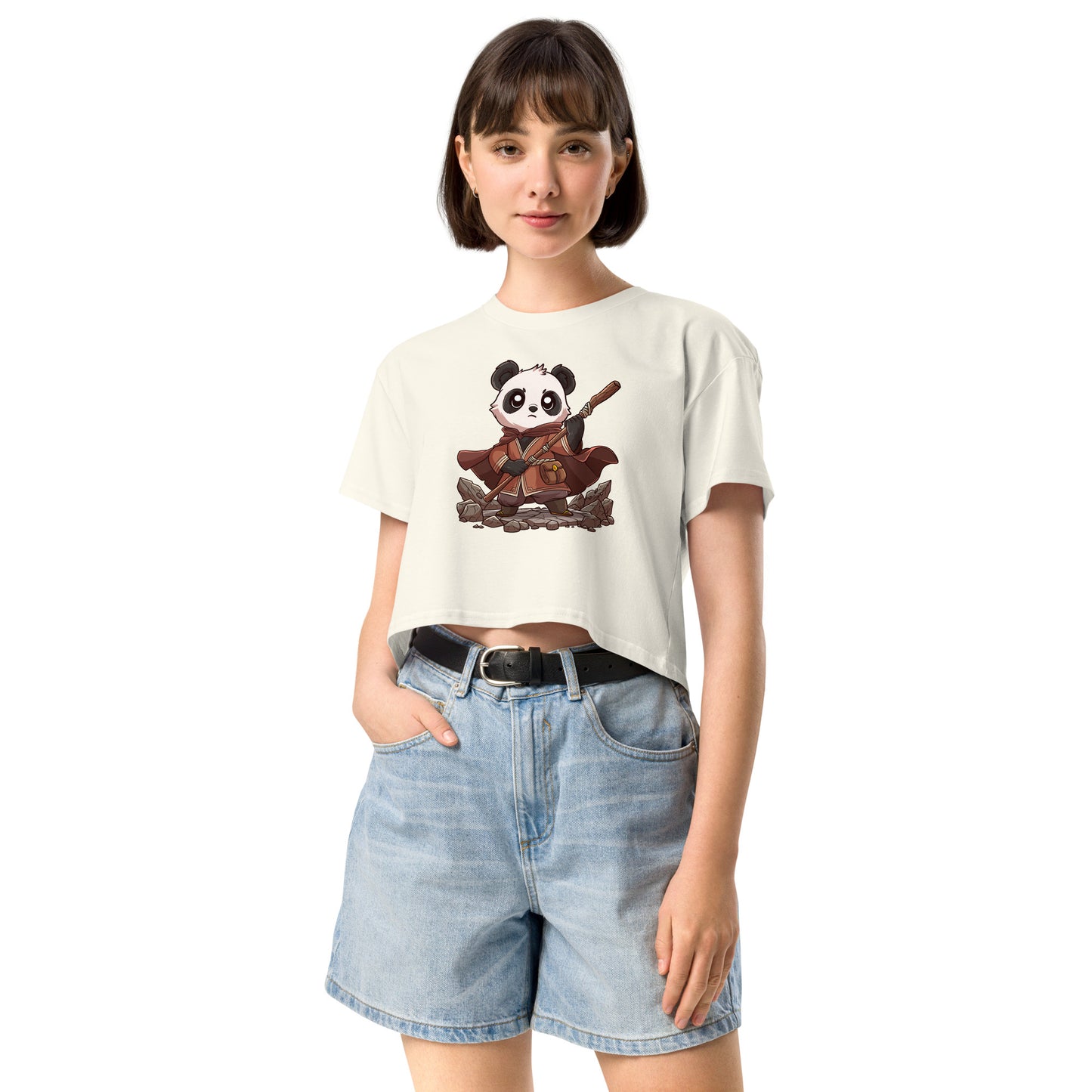 Panda Monk - Crop T-Shirt
