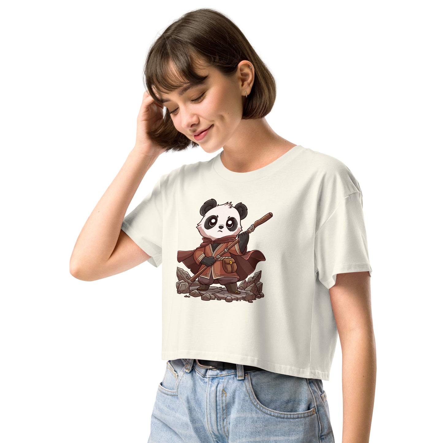 Panda Monk - Crop T-Shirt