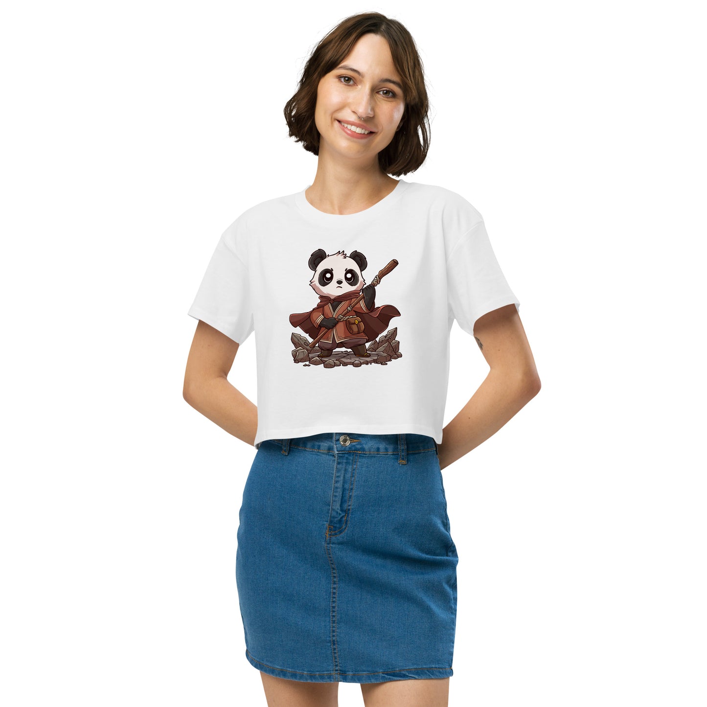Panda Monk - Crop T-Shirt