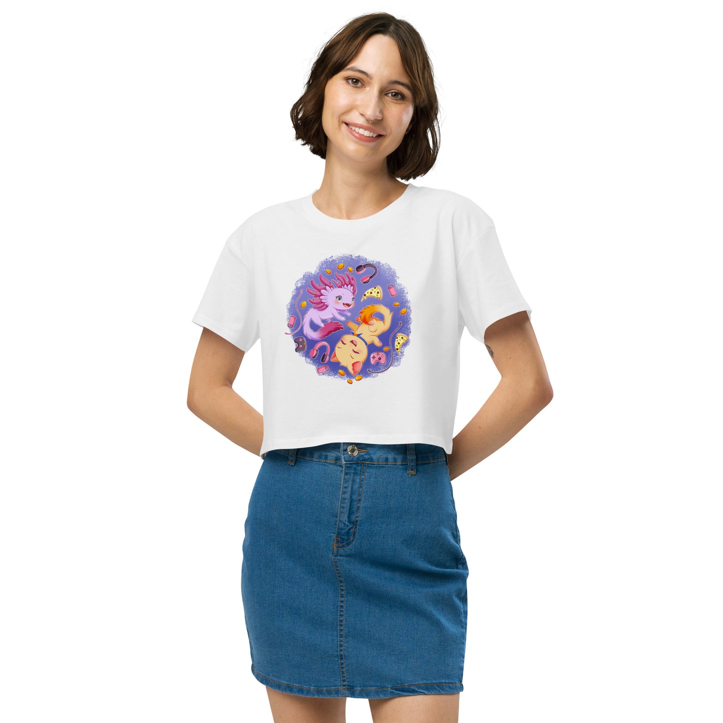 Axolotl x Kitten - Crop T-Shirt