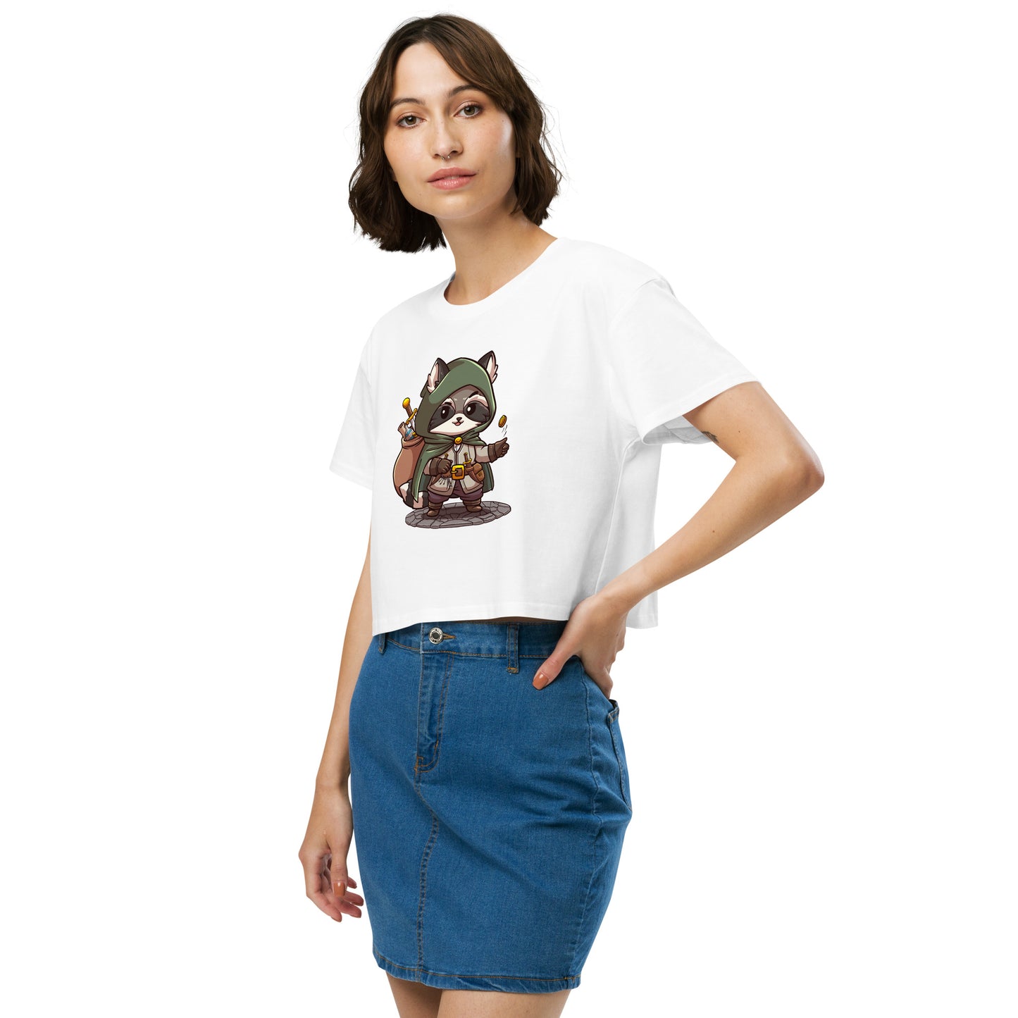 Waschbär Dieb - Crop T-Shirt