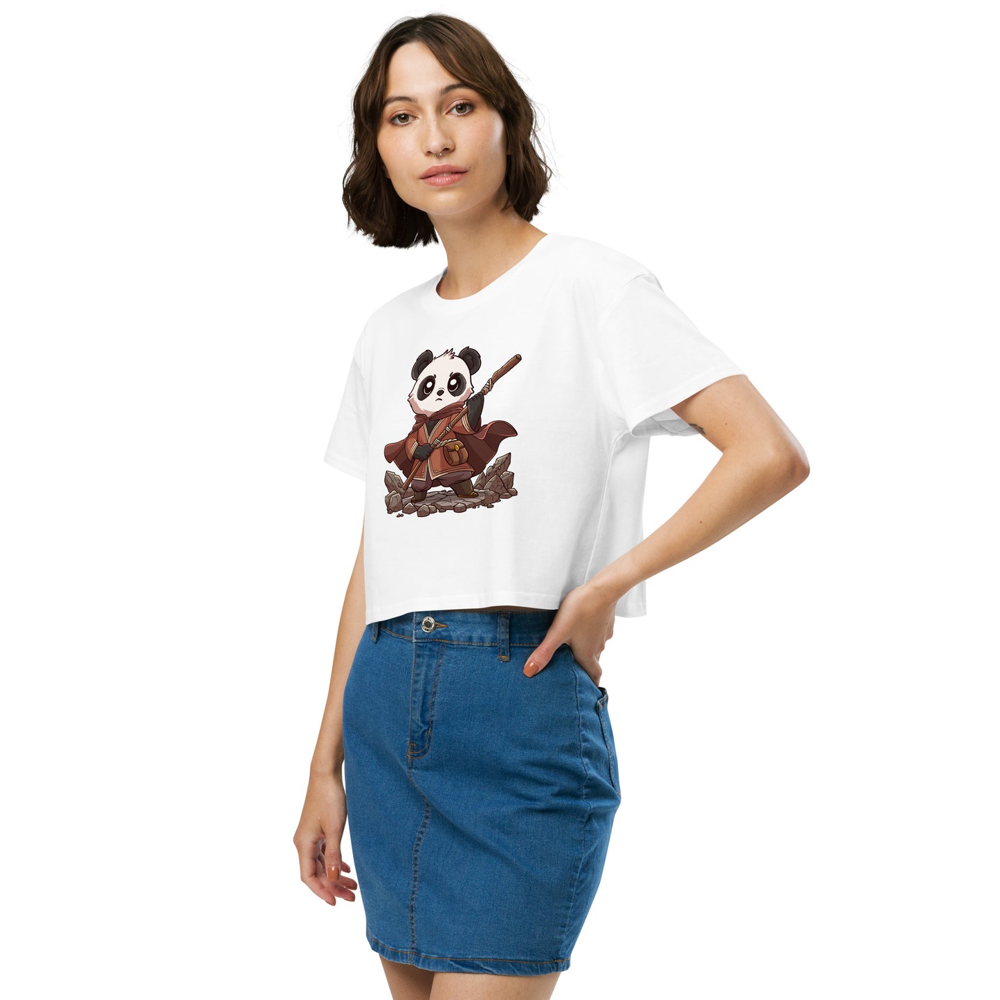 Panda Monk - Crop T-Shirt