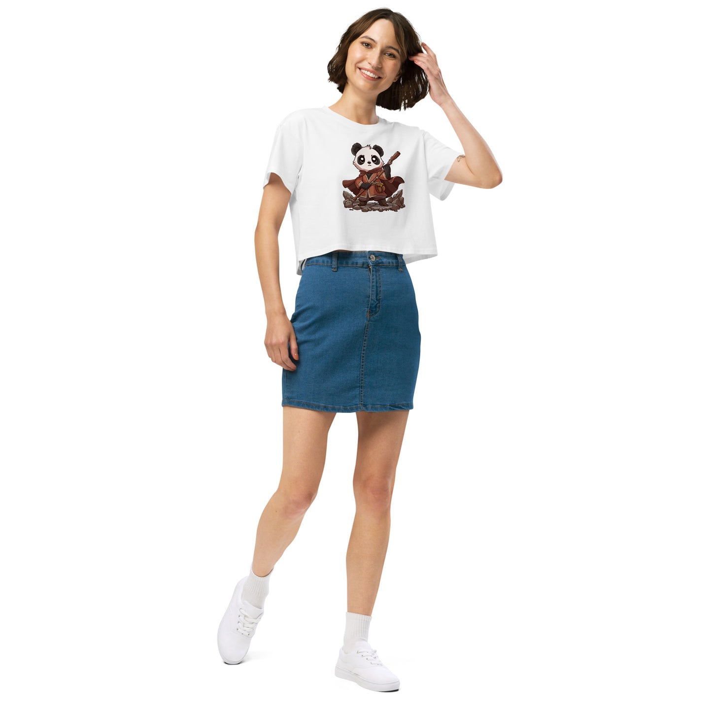 Panda Monk - Crop T-Shirt